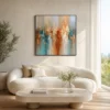 burnt-axis-blue-orange-abstract-wall-art-display-04 S042 | Burnt Axis – Blue Orange Abstract Wall Art
