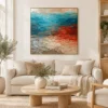 copper-horizon-blue-abstract-wall-art-display-01 S048 | Copper Horizon – Blue Abstract Wall Art