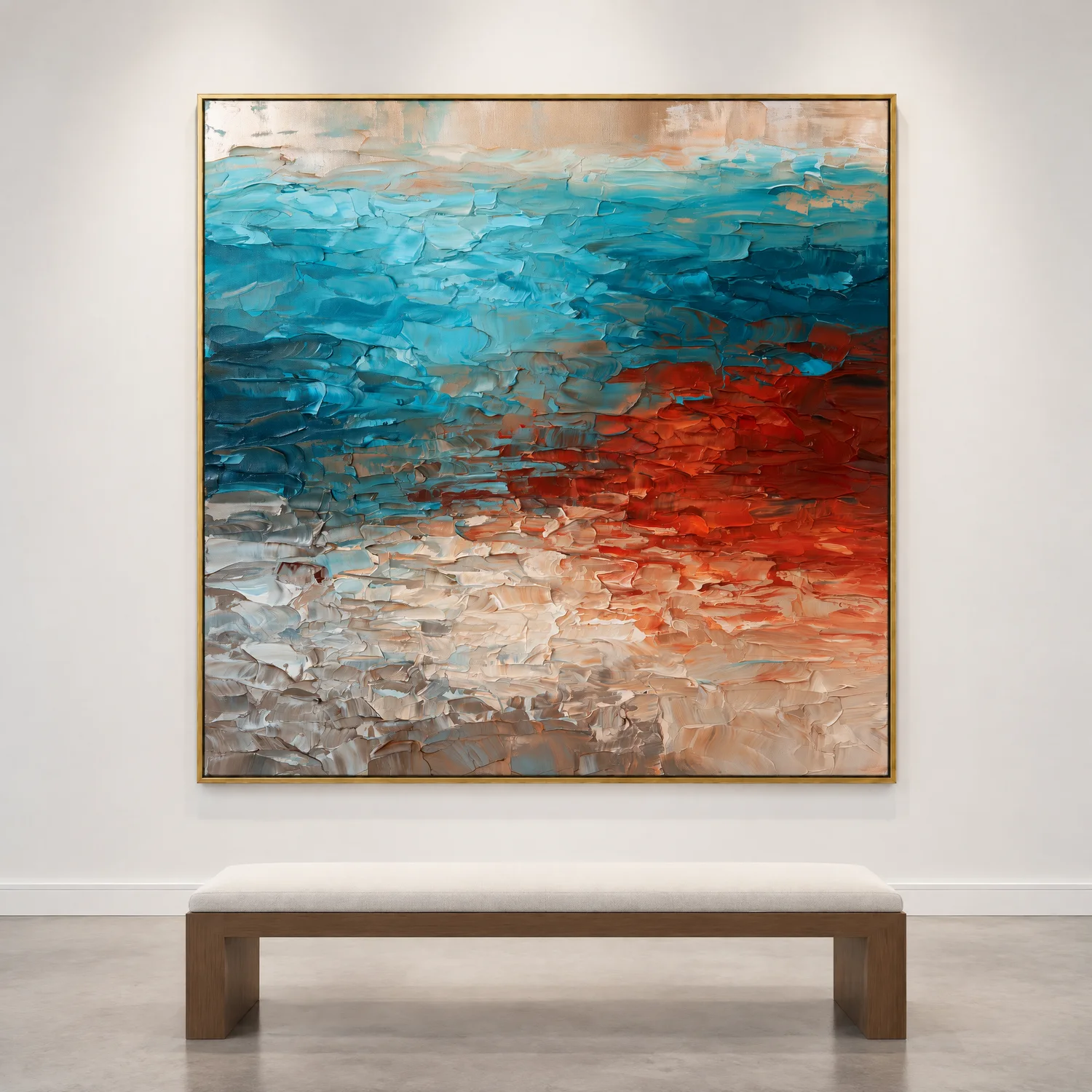 copper-horizon-blue-abstract-wall-art-display-03 S048 | Copper Horizon – Blue Abstract Wall Art
