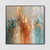 copper-rise-blue-orange-abstract-wall-art-copper-rise-blue-orange-abstract-wall-art-T-1x1-black-frame-wall S040 | Copper Rise – Blue Orange Abstract Wall Art