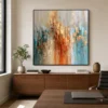 copper-rise-blue-orange-abstract-wall-art-display-02 S040 | Copper Rise – Blue Orange Abstract Wall Art