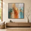copper-rise-blue-orange-abstract-wall-art-display-03 S040 | Copper Rise – Blue Orange Abstract Wall Art