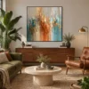 copper-rise-blue-orange-abstract-wall-art-display-04 S040 | Copper Rise – Blue Orange Abstract Wall Art