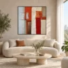 ember-columns-red-geometric-wall-art-display-01 S051 | Ember Columns – Red Geometric Wall Art