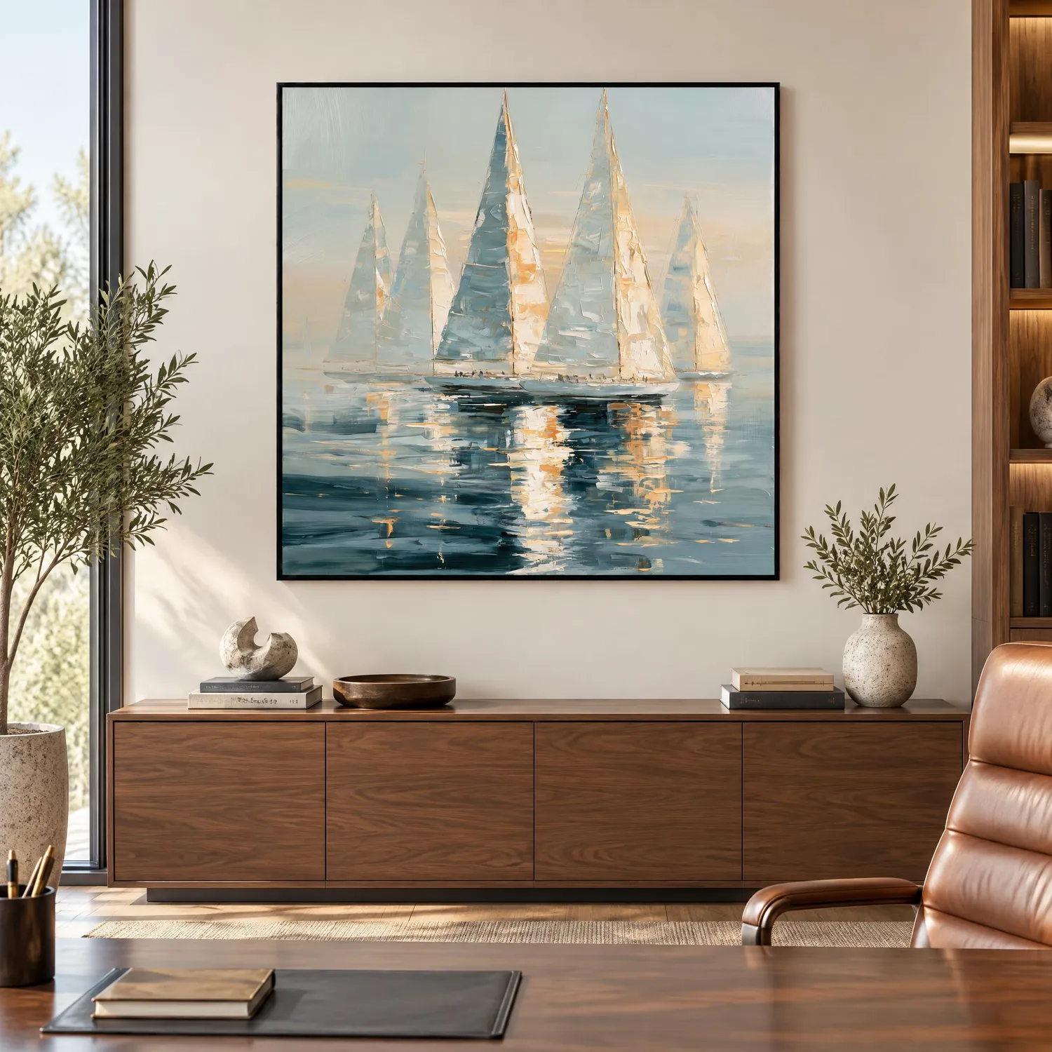 fleet-at-dusk-sailboat-wall-art-display-02 S047 | Fleet at Dusk – Sailboat Wall Art