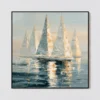 fleet-at-dusk-sailboat-wall-art-fleet-at-dusk-sailboat-wall-art-T-1x1-black-frame-wall S047 | Fleet at Dusk – Sailboat Wall Art
