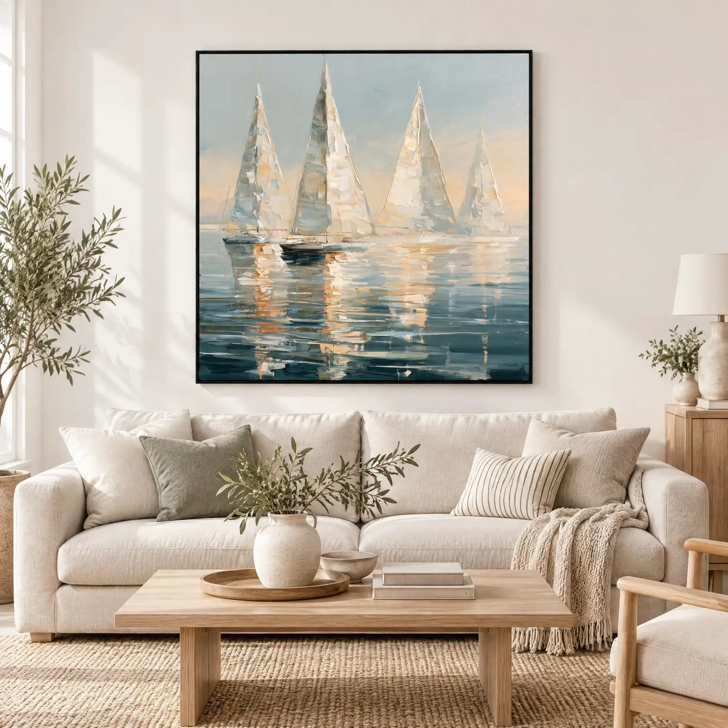 S046 | Harbor Light – Sailboat Wall Art