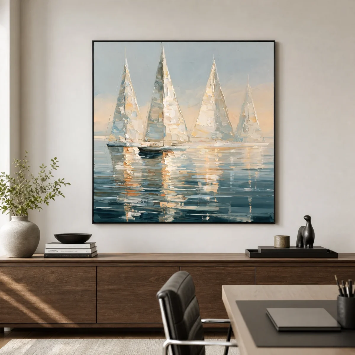 S046 | Harbor Light – Sailboat Wall Art