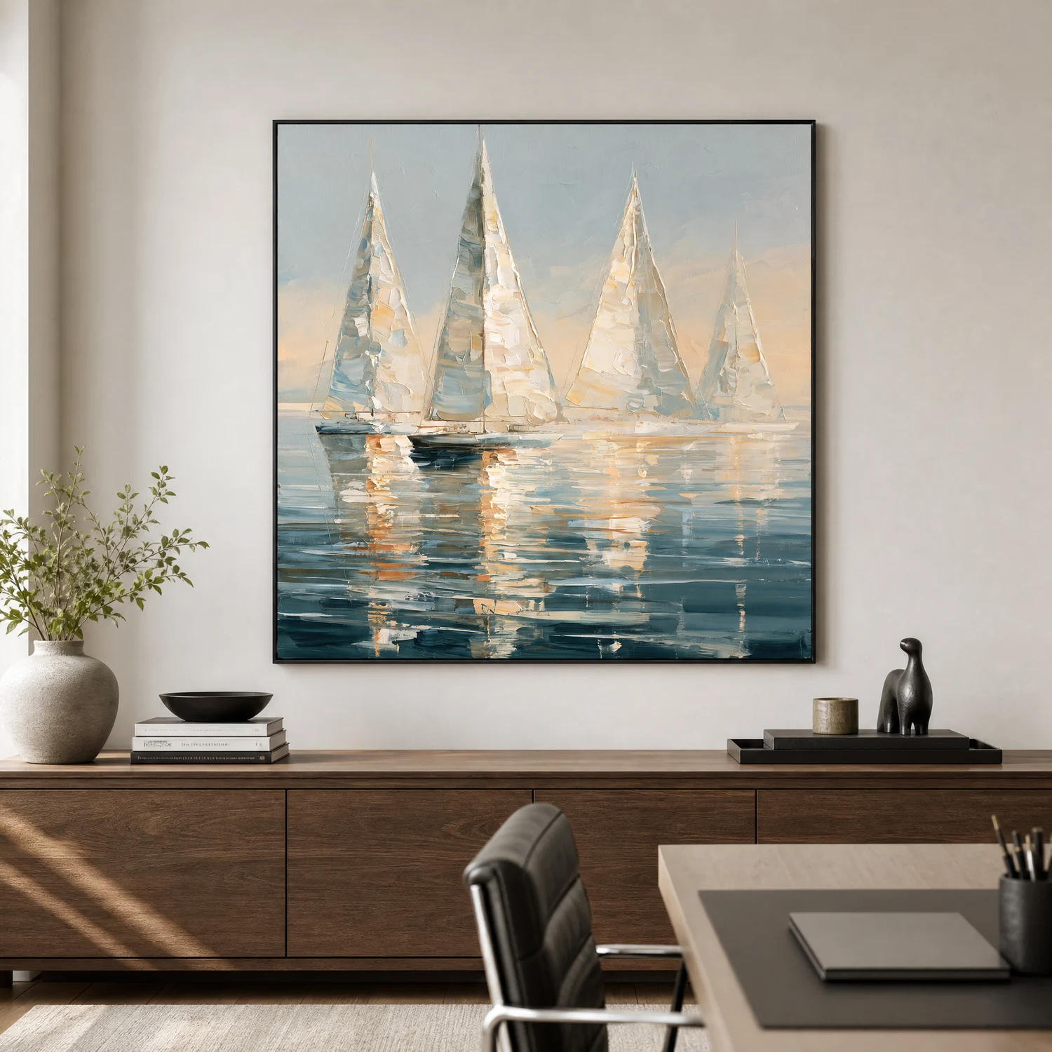 S046 | Harbor Light – Sailboat Wall Art