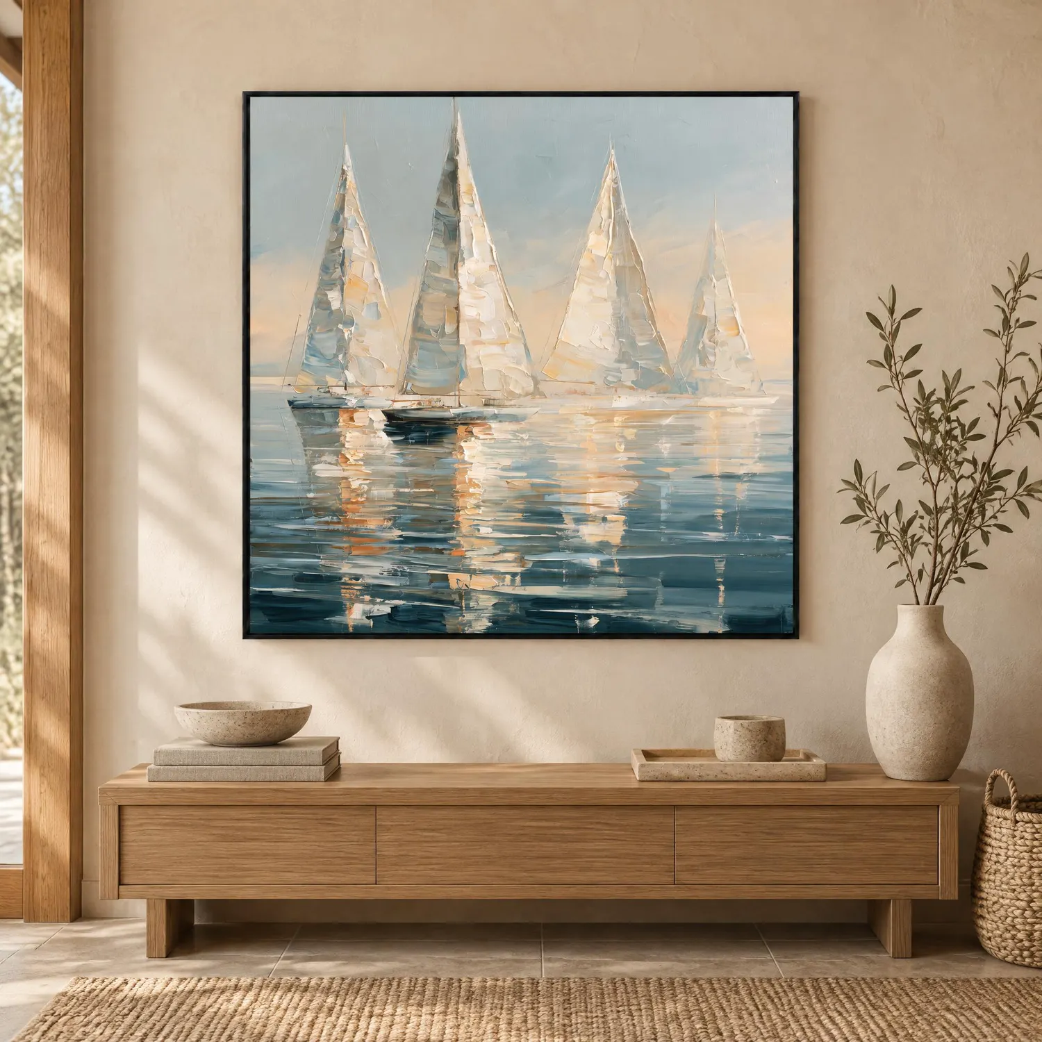 S046 | Harbor Light – Sailboat Wall Art