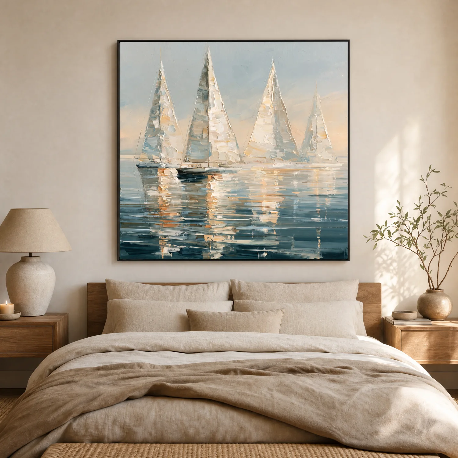 S046 | Harbor Light – Sailboat Wall Art