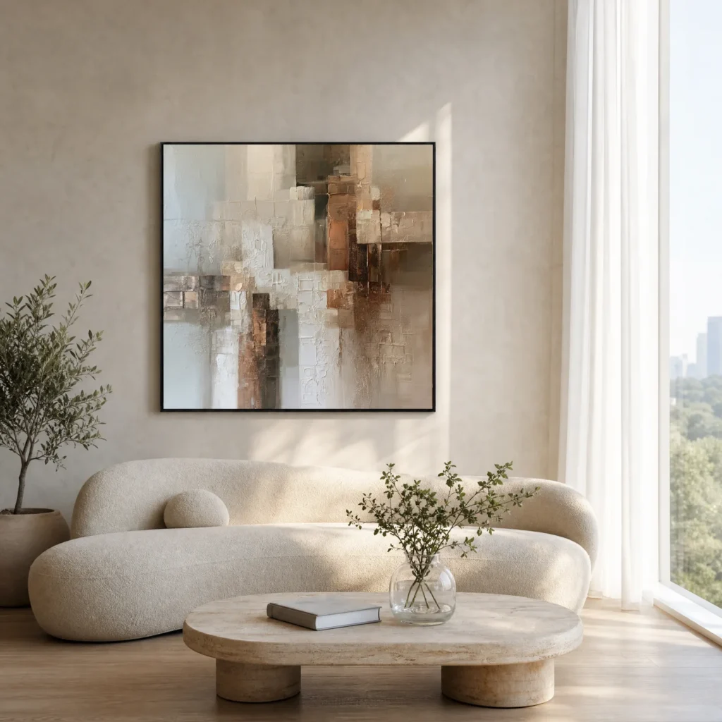 S065 | Ivory Bridge – Neutral Abstract Wall Art