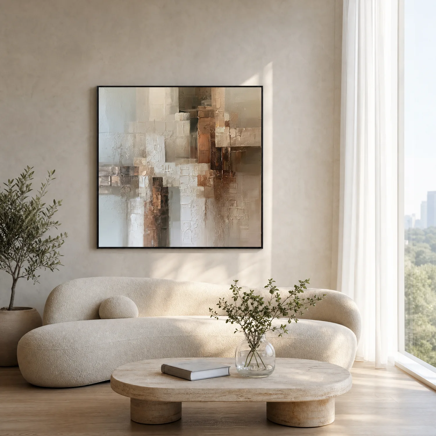 ivory-bridge-neutral-abstract-wall-art-display-01 S065 | Ivory Bridge – Neutral Abstract Wall Art