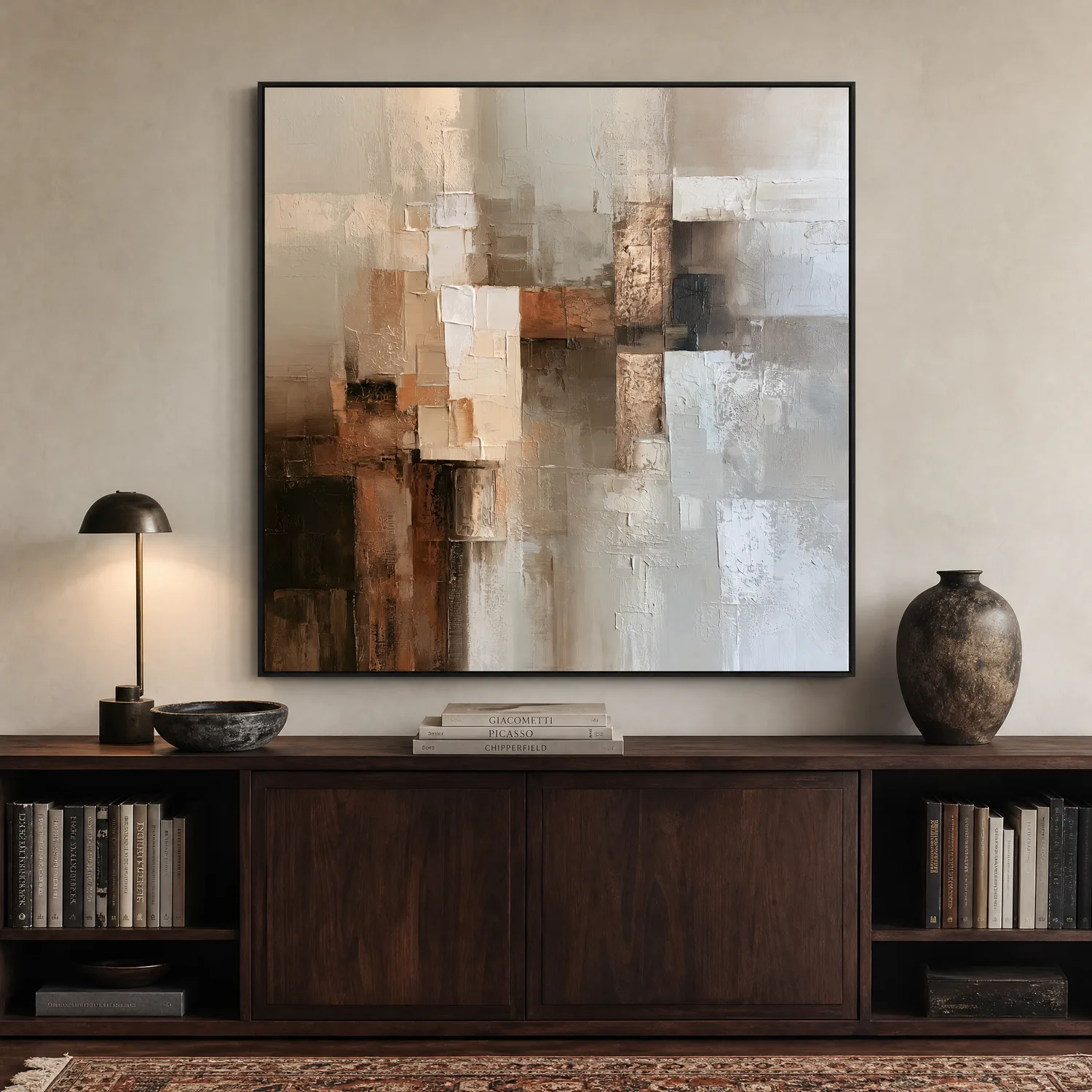 ivory-column-neutral-abstract-wall-art-display-03 S060 | Ivory Column – Neutral Abstract Wall Art