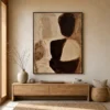 ivory-hollow-brown-abstract-wall-art-display-01 P082 | Ivory Hollow – Brown Abstract Wall Art