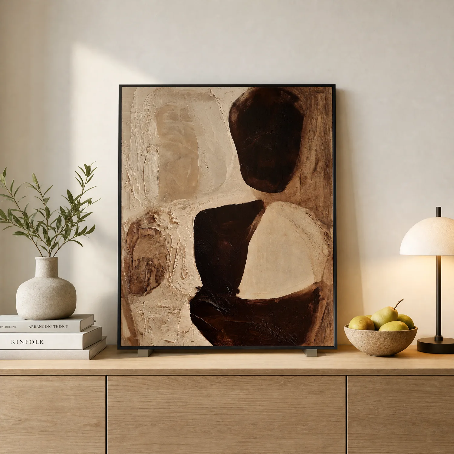 ivory-hollow-brown-abstract-wall-art-display-04 P082 | Ivory Hollow – Brown Abstract Wall Art
