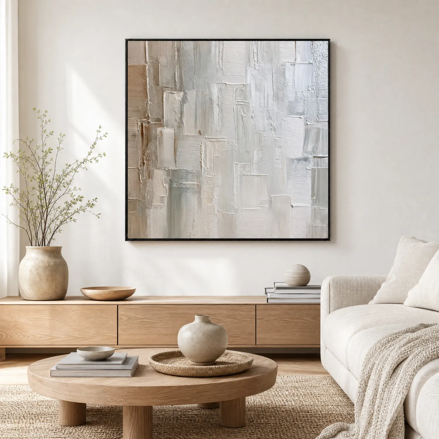 ivory-passage-textured-abstract-wall-art-display-01 S068 | Ivory Passage – Textured Abstract Wall Art