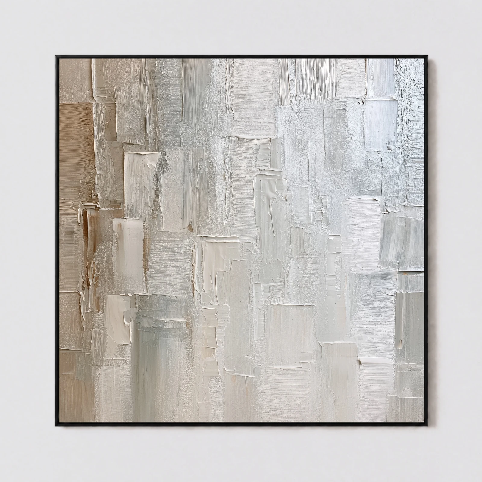 S068 | Ivory Passage – Textured Abstract Wall Art