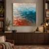 lower-ember-blue-abstract-wall-art-display-02 S046 | Lower Ember – Blue Abstract Wall Art