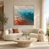 lower-ember-blue-abstract-wall-art-display-04 S046 | Lower Ember – Blue Abstract Wall Art