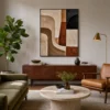 nested-turns-beige-abstract-wall-art-display-01 P096 | Nested Turns – Beige Abstract Wall Art