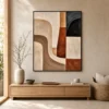 nested-turns-beige-abstract-wall-art-display-02 P096 | Nested Turns – Beige Abstract Wall Art
