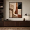 nested-turns-beige-abstract-wall-art-display-03 P096 | Nested Turns – Beige Abstract Wall Art