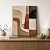 nested-turns-beige-abstract-wall-art-display-04 P096 | Nested Turns – Beige Abstract Wall Art
