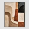 nested-turns-beige-abstract-wall-art-nested-turns-beige-abstract-wall-art-T-4x5-black-frame-wall P096 | Nested Turns – Beige Abstract Wall Art