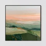 S058 | Ochre Cut – Textured Abstract Wall Art