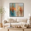 S045 | Ochre Field – Textured Abstract Wall Art