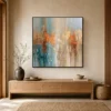 S045 | Ochre Field – Textured Abstract Wall Art