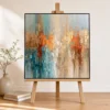 S045 | Ochre Field – Textured Abstract Wall Art
