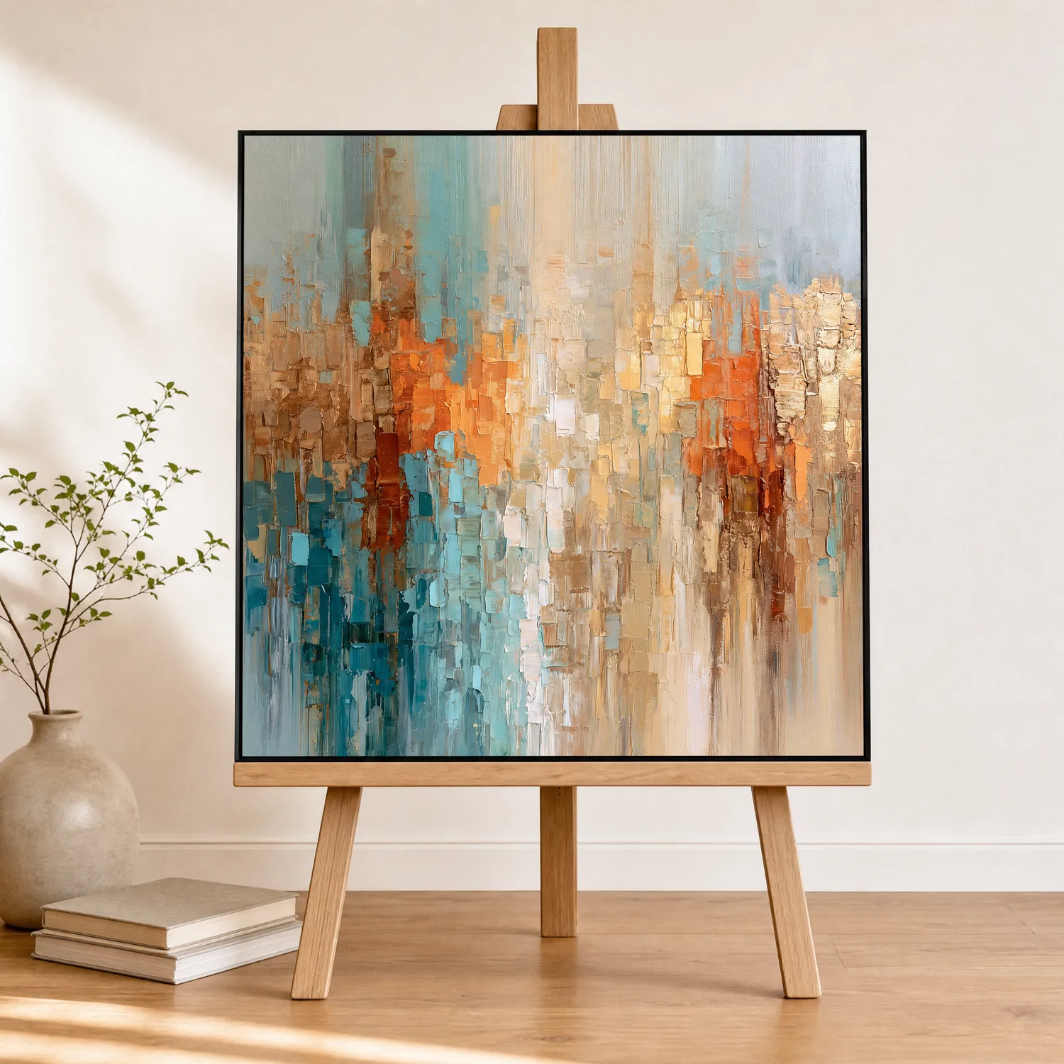 S045 | Ochre Field – Textured Abstract Wall Art