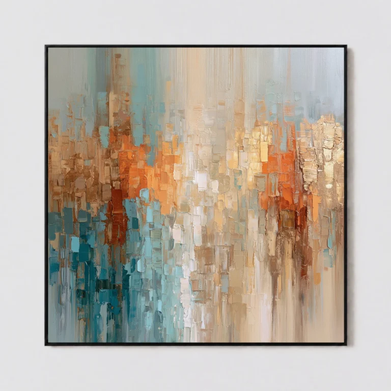 S045 | Ochre Field – Textured Abstract Wall Art
