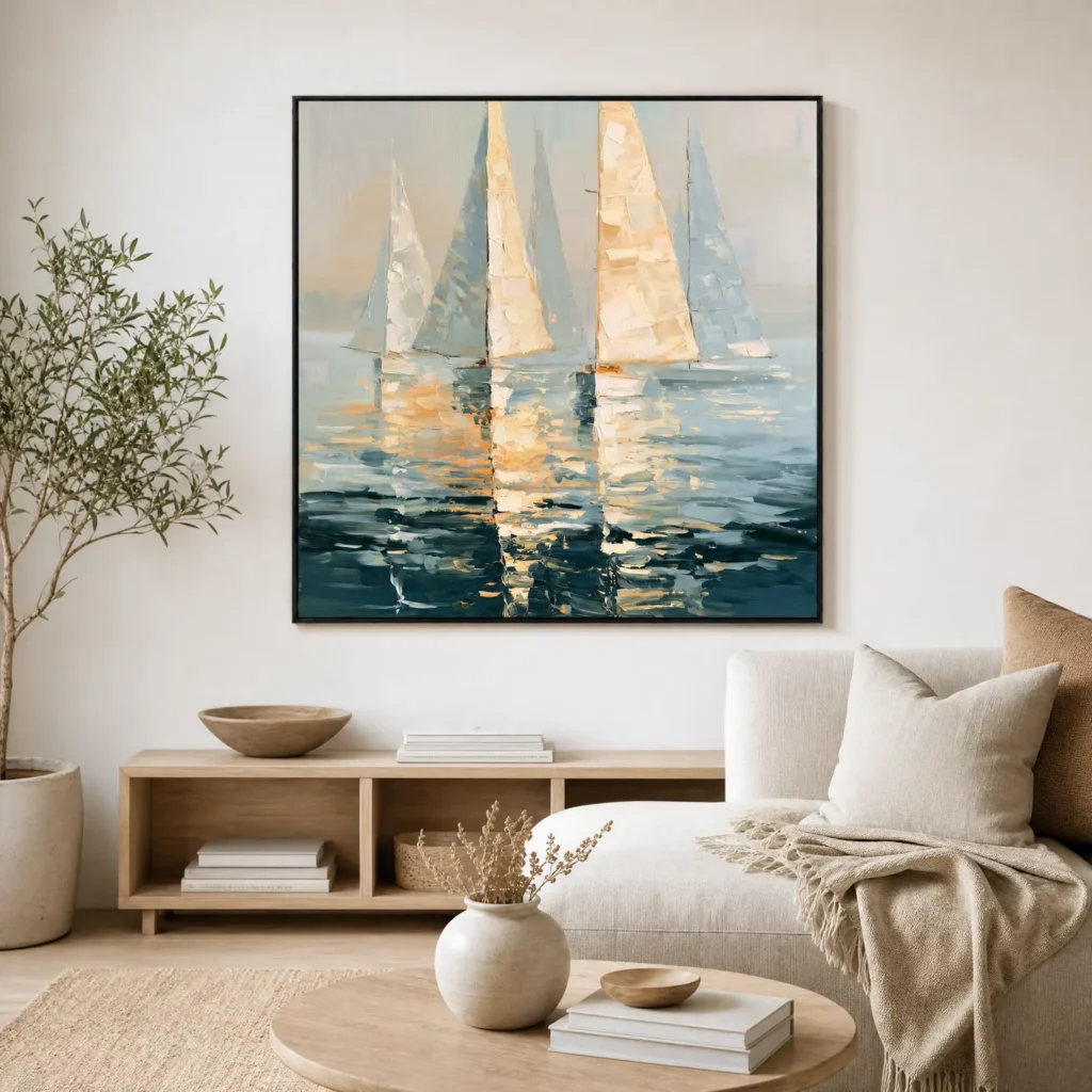 S048 | Open Reach – Coastal Sailboat Art