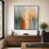 pale-current-blue-orange-abstract-wall-art-display-03 S043 | Pale Current – Blue Orange Abstract Wall Art