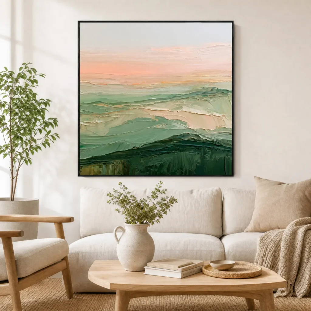 S056 | Pale Ridge – Abstract Mountain Wall Art