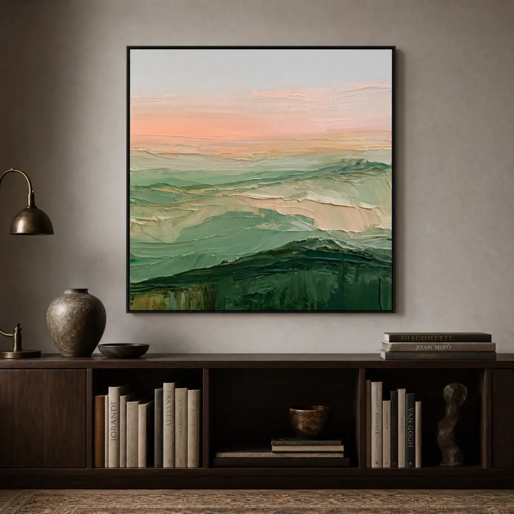 S056 | Pale Ridge – Abstract Mountain Wall Art