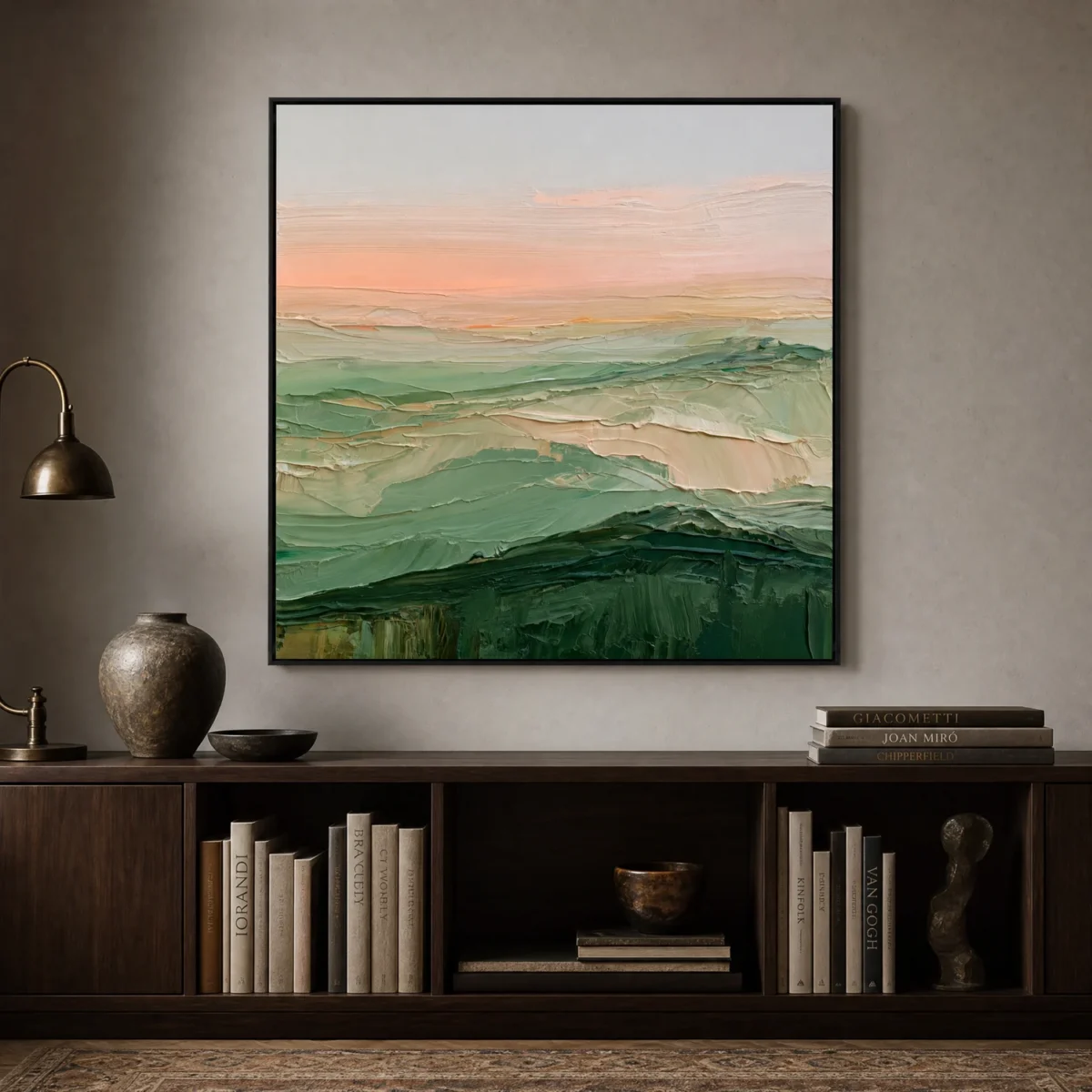S056 | Pale Ridge – Abstract Mountain Wall Art