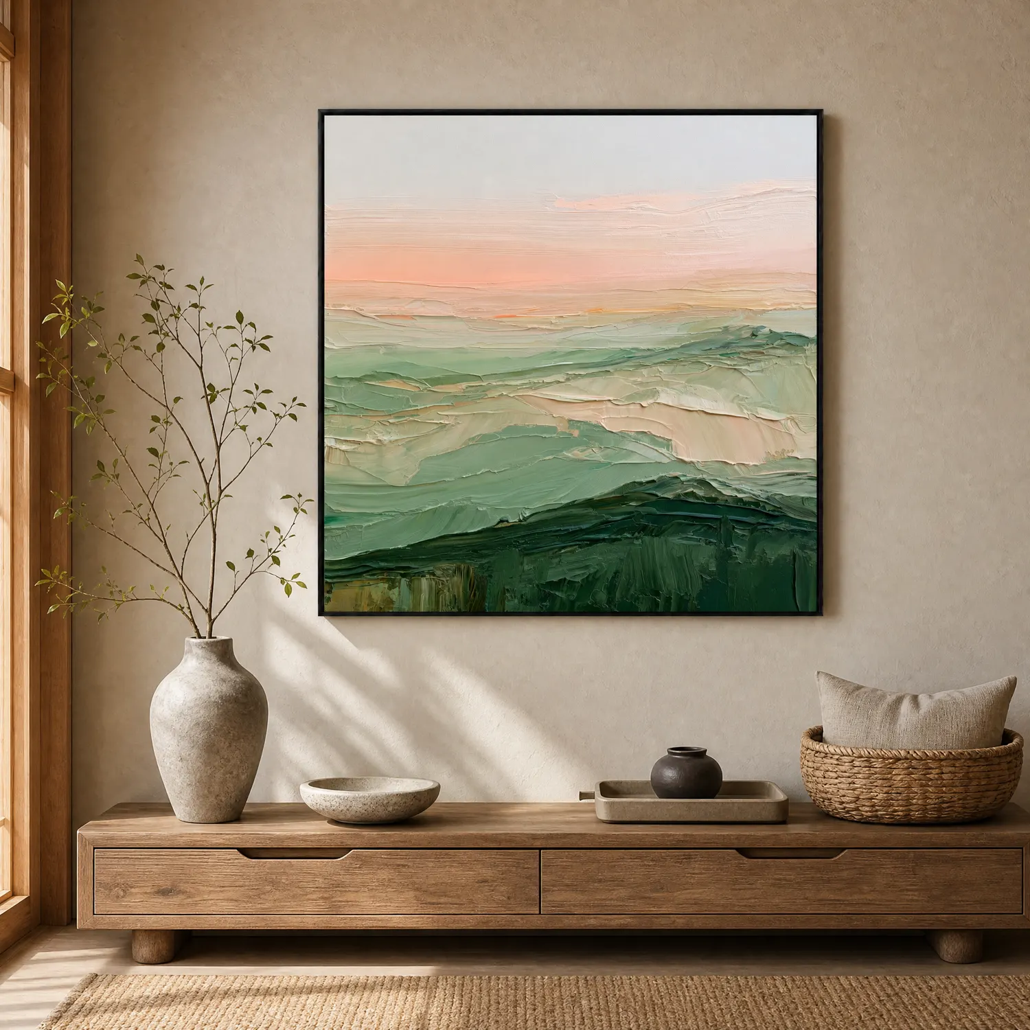 pale-ridge-abstract-mountain-wall-art-display-04 S056 | Pale Ridge – Abstract Mountain Wall Art