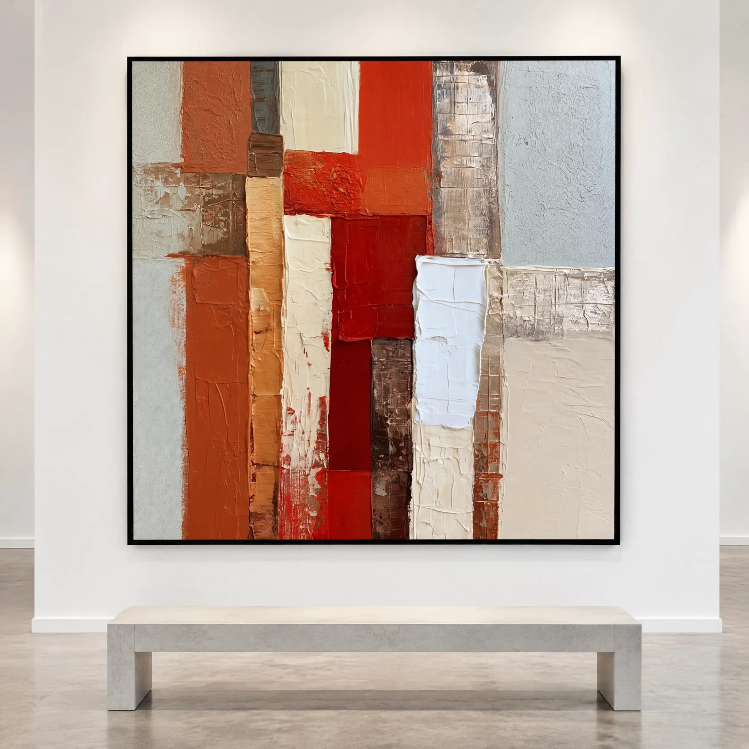 patina-crossings-rustic-red-abstract-wall-art-display-04 S053 | Patina Crossings – Rustic Red Abstract Wall Art