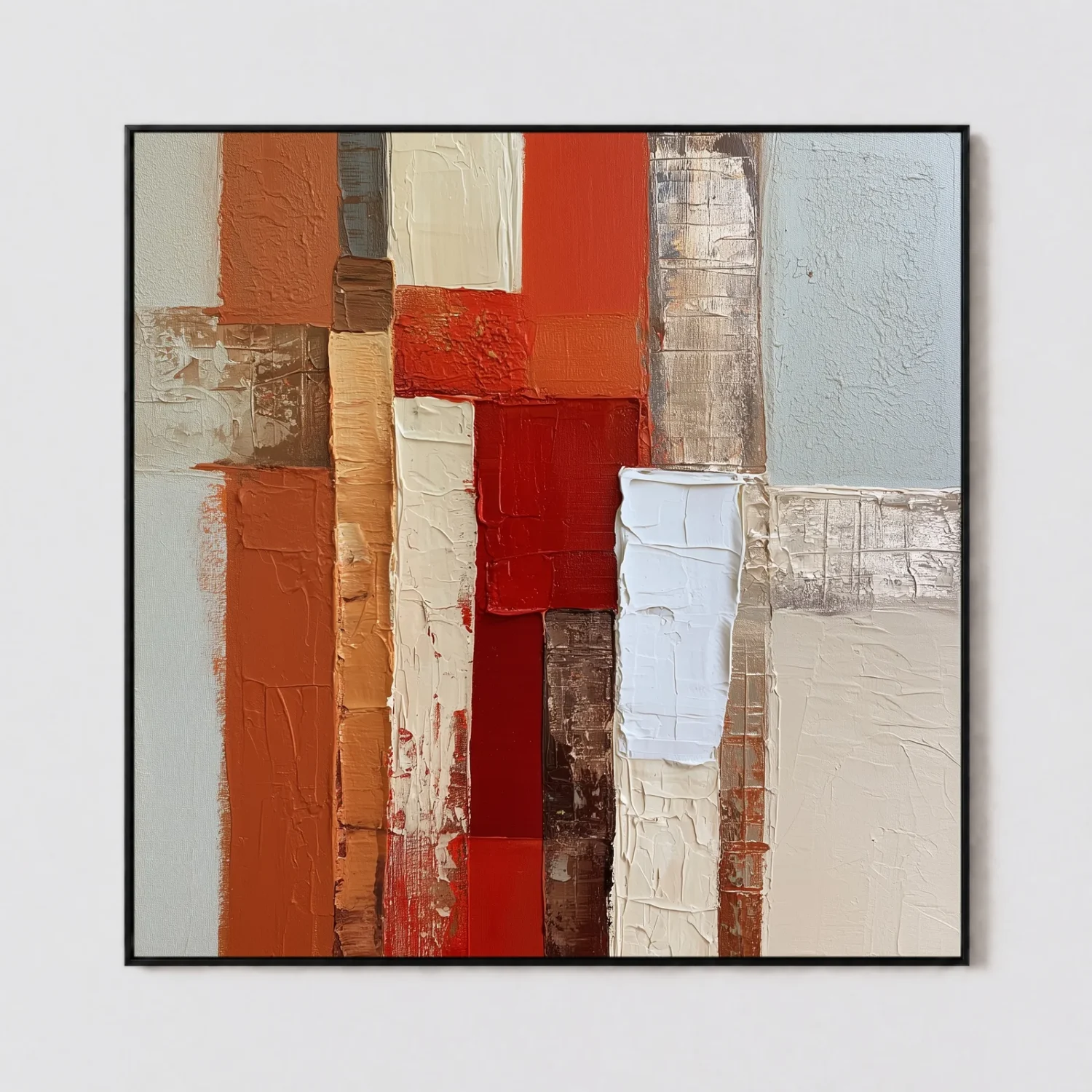 patina-crossings-rustic-red-abstract-wall-art-patina-crossings-rustic-red-abstract-wall-art-T-1x1-black-frame-wall S053 | Patina Crossings – Rustic Red Abstract Wall Art