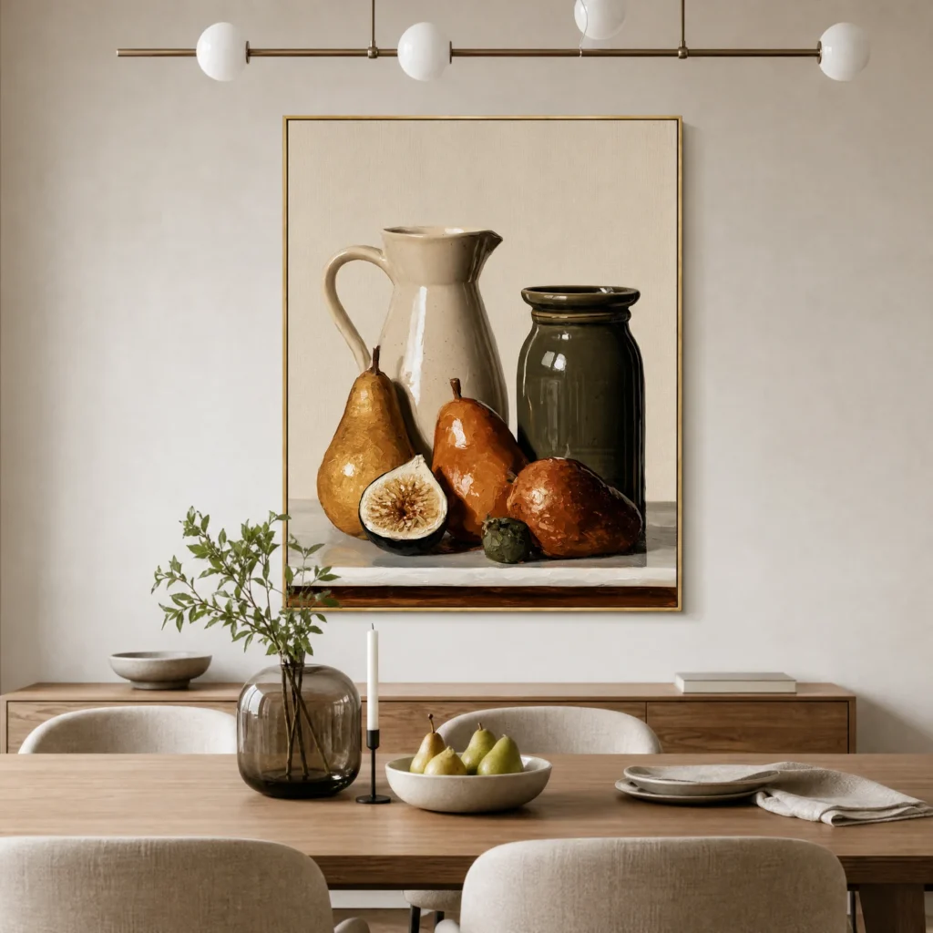 P099 | Pears and Figs – Fruit Still Life Painting
