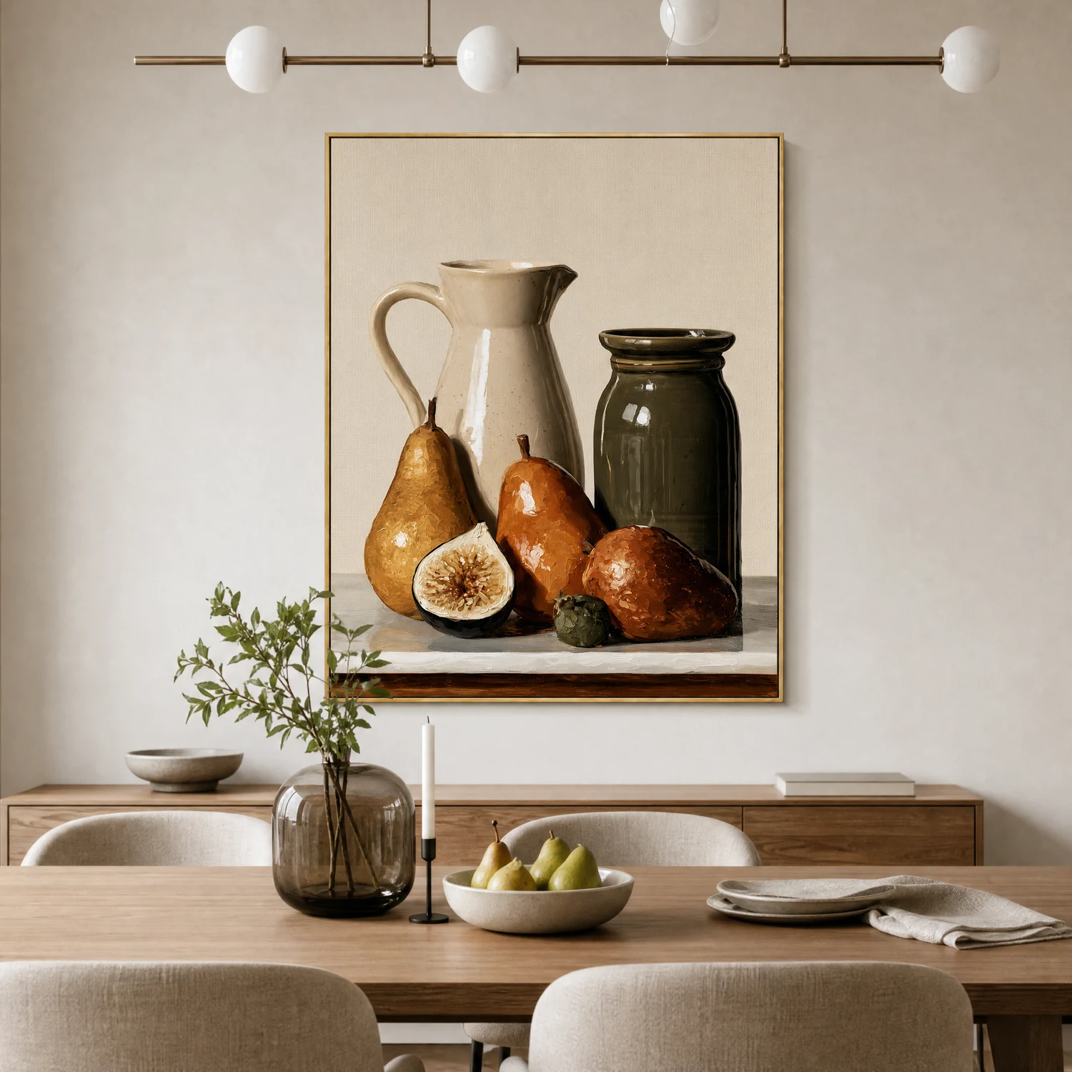pears-and-figs-fruit-still-life-painting-display-01 P099 | Pears and Figs – Fruit Still Life Painting
