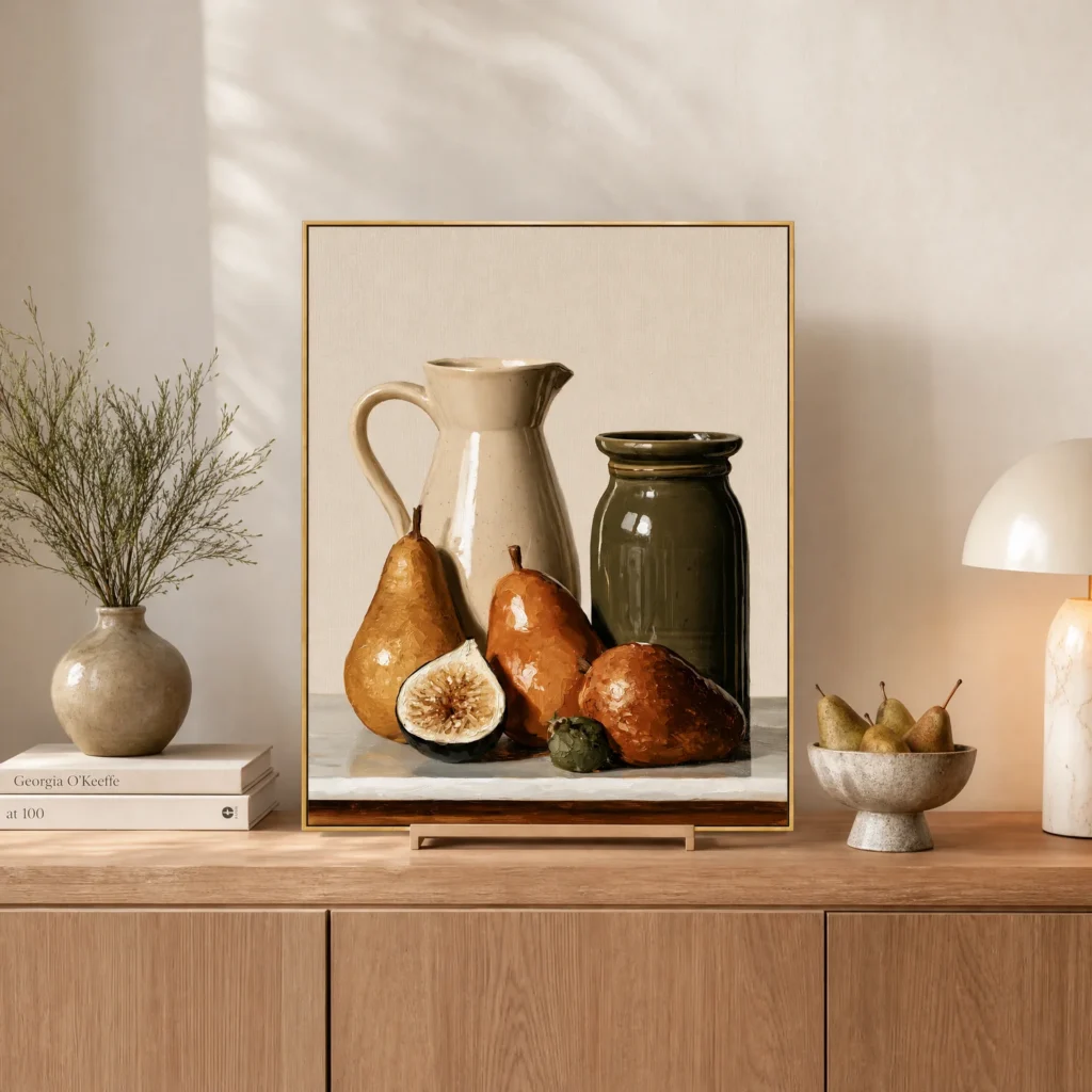 P099 | Pears and Figs – Fruit Still Life Painting