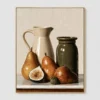 pears-and-figs-fruit-still-life-painting-pears-and-figs-fruit-still-life-painting-T-4x5-gold-frame-wall P099 | Pears and Figs – Fruit Still Life Painting
