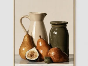 P099 | Pears and Figs – Fruit Still Life Painting