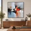 S039 | Red Core – Red Black Abstract Wall Art