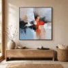 S039 | Red Core – Red Black Abstract Wall Art